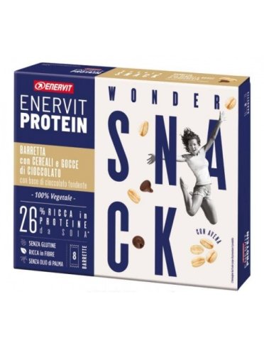 Enervit protein snack cereali cioccolato vegetale 8 barrette27 g