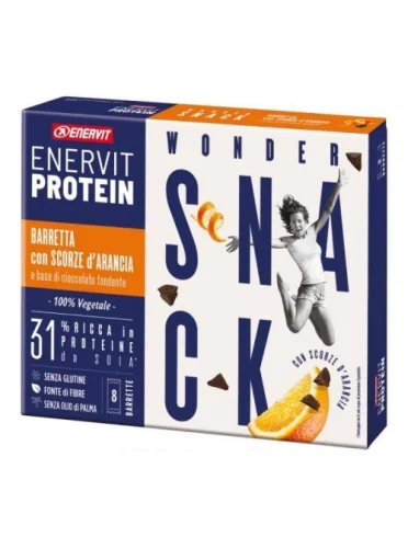 Enervit protein snack scorze arancia vegetale 8 barrette 27g Enervit protein snack scorze arancia vegetale 8 barrette 27g