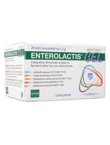Eneterolactis cel - integratore di fermenti lattici - 20 stick orosolubili