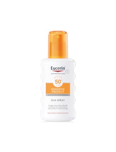 Eucerin sun protection - crema solare spray corpo con protezione molto alta spf 50+ senza profumo - 200 ml