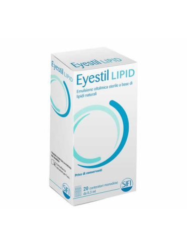 Eyestil lipid emulsione oftalmica sterile a base di lipidi naturali 20 contenitori monodose 0,3 ml