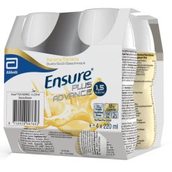 Ensure Plus Advance - Integratore di Vitamine e Minerali Gusto Banana - 4 Bottiglie x 220 ml