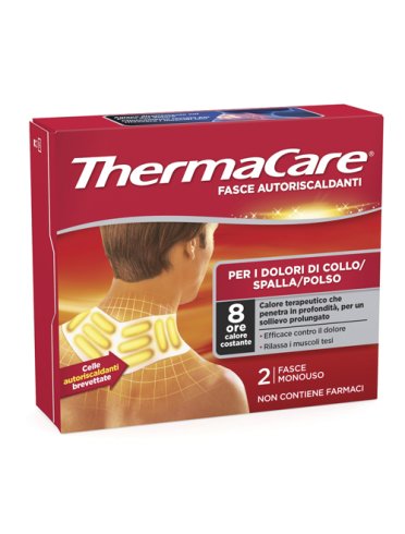 Thermacare - fasce autoriscaldanti a calore teraupetico per i dolori di collo spalla e polso - 2 pezzi
