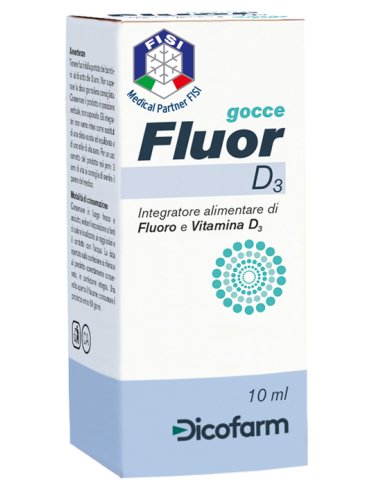 Fluor d3 gocce integratore di vitamina d 10 ml