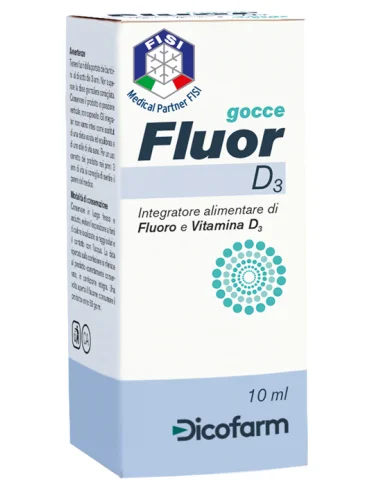 Fluor d3 gocce integratore di vitamina d 10 ml Fluor d3 gocce integratore di vitamina d 10 ml