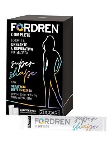 Zuccari fordren complete supershape - integratore drenante - 25 stick