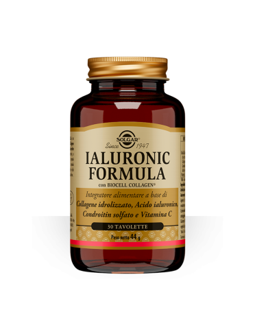 Solgar ialuronic formula - integratore di collagene e acido ialuronico - 30 tavolette