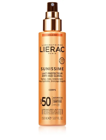 Lierac sunissime - latte solare corpo energizzante anti-età con protezione molto alta spf 50+ - 150 ml Lierac sunissime - latte solare corpo energizzante anti-età con protezione molto alta spf 50+ - 150 ml