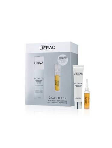 Lierac cofanetto cica filler - crema viso antirughe 40 ml + fiala 10 ml