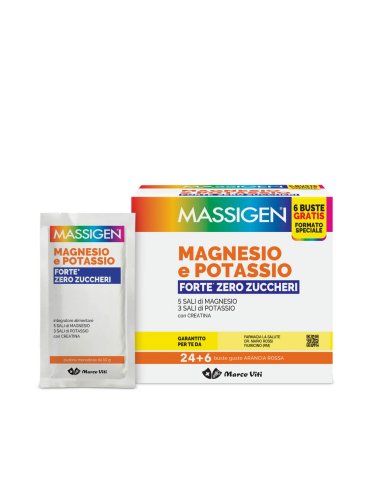 Magnesio potassio forte zero zuccheri 24 bustine + 6 bustine
