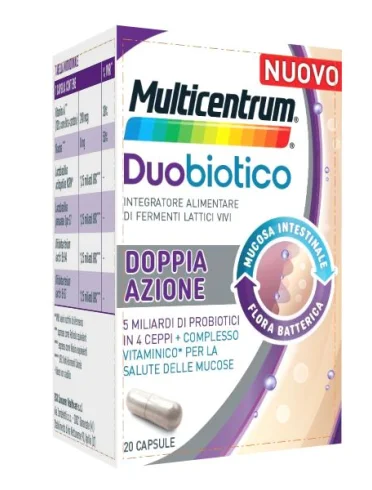 Multicentrum duobiotico - integratore di fermenti lattici - 20 capsule Multicentrum duobiotico - integratore di fermenti lattici - 20 capsule