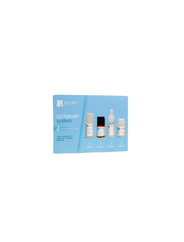 Miamo acnever system kit aiuta a prevenire e trattare gli inestetismi dell'acne