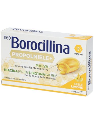 Neoborocillina propolmiele+ miele e limone pastiglia gola 16 pezzi
