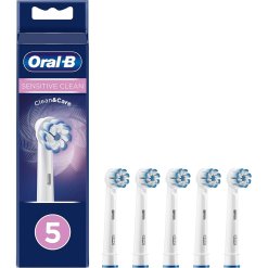 Oral-B - Testine di Ricambio Sensitive Clean per Spazzolino Elettrico - 5 Testine