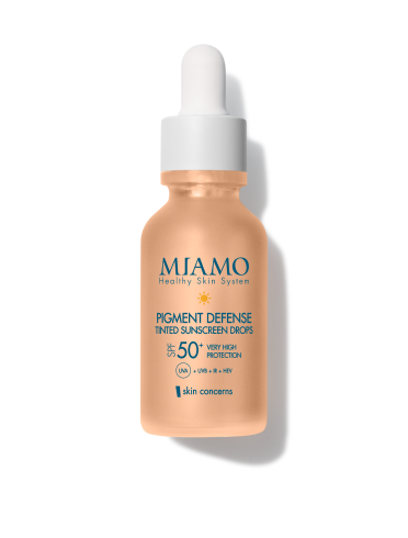 Miamo pigment defens tinted sunscreen drops - siero viso anti-macchie con protezione solare molto alta - 30 ml