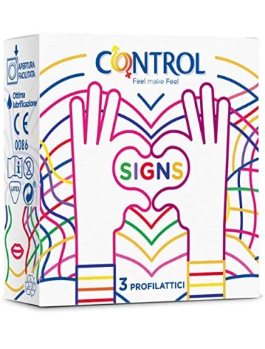 Profilattico control signs 3 pezzi Profilattico control signs 3 pezzi