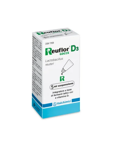 Reuflor d3 gocce - integratore di fermenti lattici e vitamina d3 - 5 ml Reuflor d3 gocce - integratore di fermenti lattici e vitamina d3 - 5 ml