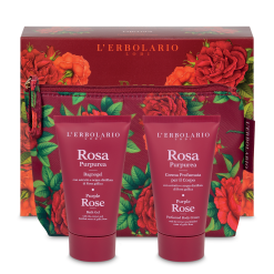 L'Erbolario Rosa Purpurea Beauty-Pochette Favolosa - Detergente Corpo 75 ml + Crema Corpo 75 ml