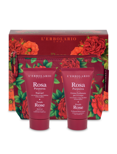 L'erbolario rosa purpurea beauty-pochette favolosa - detergente corpo 75 ml + crema corpo 75 ml