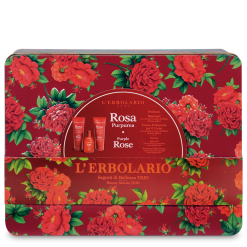 L'Erbolario Rosa Purpurea Set Segreti di Bellezza - Profumo Donna 50 ml + Detergente Corpo 100 ml + Crema Corpo 100 ml