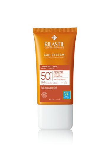 Rilastil sun system - crema solare viso vellutata protezione molto alta spf 50+ - 50 ml
