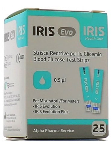 Strisce misurazione glicemia iris evo 25 pezzi