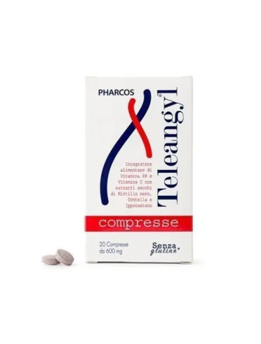Pharcos teleangyl - integratore per fragilità vascolare - 20 compresse Pharcos teleangyl - integratore per fragilità vascolare - 20 compresse