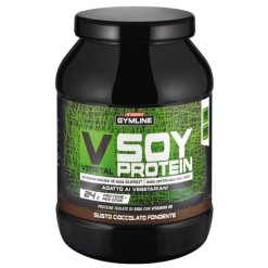 Enervit Gymline Vegetal Soy Protein - Integratore Massa Muscolare Gusto Cioccolato Fondente - 800 g