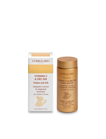 L'erbolario vitamina c & oro 24k - detergente viso in polvere - 35 g