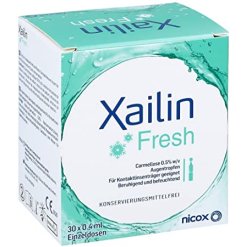 Xailin Fresh - Collirio con Carbossimetilcellulosa 0.5% per Occhi Rossi e Dolenti - 30 Flaconcini