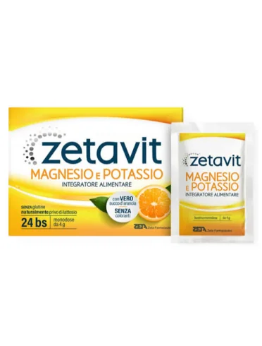 Zetavit integratore magnesio e potassio 24 bustine Zetavit integratore magnesio e potassio 24 bustine