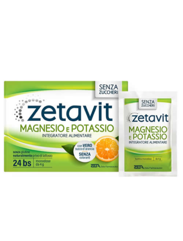 Zetavit integratore magnesio e potassio senza zucchero 24 bustine