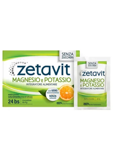 Zetavit integratore magnesio e potassio senza zucchero 24 bustine Zetavit integratore magnesio e potassio senza zucchero 24 bustine
