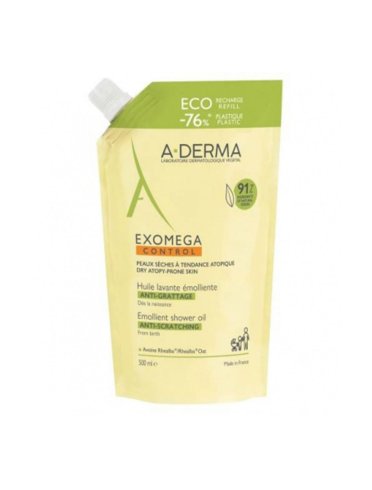 A-derma exomega control - olio lavante detergente corpo emolliente - ricarica 500 ml