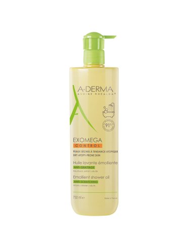 A-derma exomega control - olio detergente emolliente per pelli a tendenza atopica - 750 ml