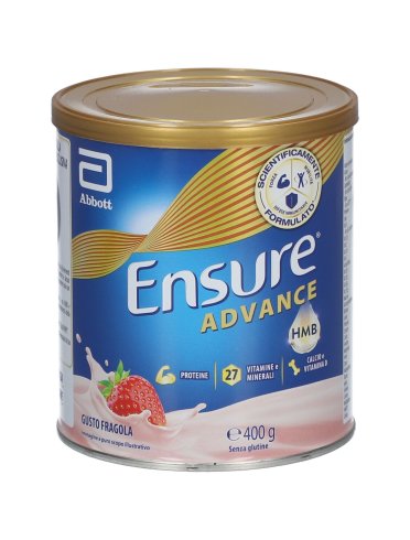 Ensure advance - integratore di proteine e minerali - gusto fragola 400 g