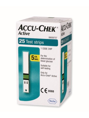 Accu-check active strisce reattive 25 pezzi