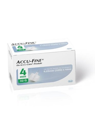 Accu-fine ago per penna da insulina g32 4mm 100 pezzi