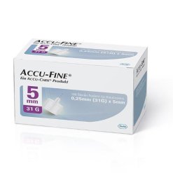 Accu-Fine Ago per Penna da Insulina G31 5mm 100 Pezzi