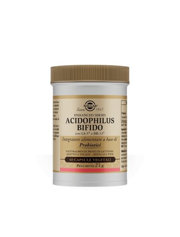 Solgar acidophilus bifido - integratore di probiotici - 60 capsule vegetali