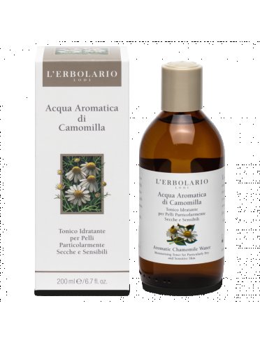L'erbolario acqua aromatica camomilla - tonico idratante per pelli secche e sensibili - 200 ml