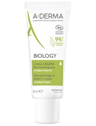 A-derma biology - crema viso leggera idratante - 40 ml