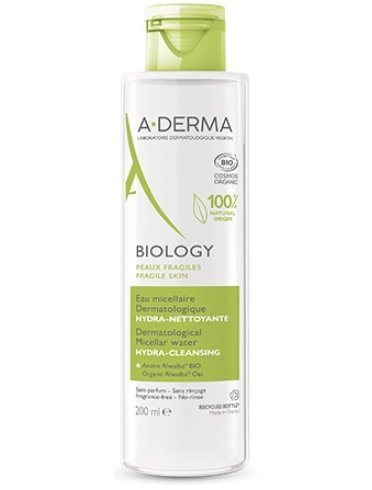 A-derma biology - acqua micellare detergente viso - 200 ml
