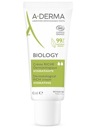 A-derma biology - crema ricca viso idratante - 40 ml
