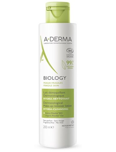 A-derma biology - latte micellare detergente struccante viso - 200 ml
