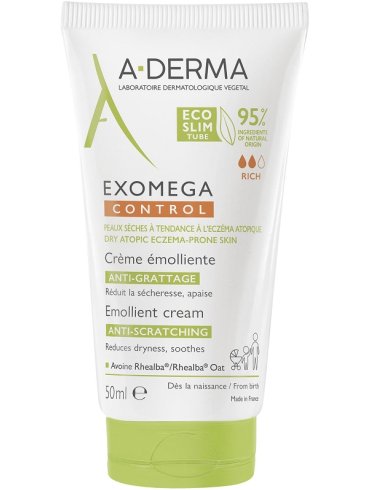A-derma exomega control - crema corpo emolliente per pelle secca - 50 ml
