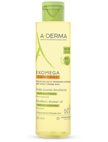 A-derma exomega control - olio detergente emolliente per pelli a tendenza atopica - 200 ml