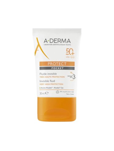 A-derma protect pocket - fluido viso solare con protezione molto alta spf 50+ - 30 ml
