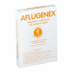 Aflugenex - Integratore di Fermenti Lattici con Vitamina C - 12 Capsule