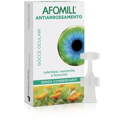 Afomill Antiarrossamento - Collirio Senza Conservanti per Occhi Arrossati - 10 Flaconcini